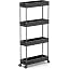 SPACEKEEPER Slim Rolling Storage Cart, 4 Tier Bathroom Cart Organizer,White