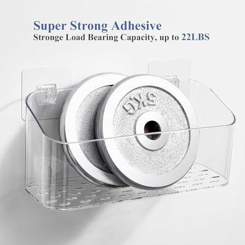 Bath Toy Storage Holder, 2 Pack Clear Bathtub Shower Caddy Shower Organizer