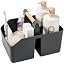 rejomiik Plastic Shower Caddy, Portable Basket with Bamboo Handle, White