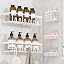 5 Pack Adhesive Bathroom Holders & Dispensers for Kids & Adults, Black