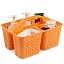 Tiawudi Portable Shower Caddy, Caddy Organizer with Handle, Plastic Shower Basket Hold Soap, Shampoo, Hair Supplies and Beauty Products, Cleaning Supplies Organizer for Home, Dorm, Shelf and Cabinet