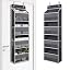 TYMENSH Over the Door Organizer for Bedroom Bathroom Pantry, 4 Shelf Black