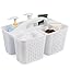Tiawudi Portable Shower Caddy, Caddy Organizer with Handle, Plastic Shower Basket Hold Soap, Shampoo, Hair Supplies and Beauty Products, Cleaning Supplies Organizer for Home, Dorm, Shelf and Cabinet