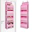 TYMENSH Over the Door Organizer for Bedroom Bathroom Pantry, 4 Shelf Black