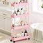 SPACEKEEPER Slim Rolling Storage Cart, 4 Tier Bathroom Cart Organizer,White
