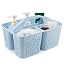 Tiawudi Portable Shower Caddy, Caddy Organizer with Handle, Plastic Shower Basket Hold Soap, Shampoo, Hair Supplies and Beauty Products, Cleaning Supplies Organizer for Home, Dorm, Shelf and Cabinet