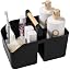 rejomiik Plastic Shower Caddy, Portable Basket with Bamboo Handle, White