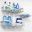 OMAIRA 3-Pack Shower Caddy with Soap Holder, Adhesive Rustproof No-drill Strudy Loading Inside Shower Organizer Shelves Rack Storage Bathroom Organization for Smooth Wall Glass Tile, Black (X-Large)
