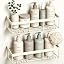 Moforoco Shower Caddy Shelf Organizer Rack, Self Adhesive Black Bathroom Shelves Basket, Home Farmhouse Wall Inside Organization and Storage Decor Rv Accessories, First Camper Apartment Essentials