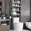 Kalrin Over-The-Toilet Storage Rack, 4-Tier Bathroom Organizer Shelf Over Toilet with Adjustable Shelf and Basket, Freestanding Space Saver Bathroom Shelves Above Toilet for Room (Vintage Brown)