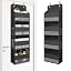 TYMENSH Over the Door Organizer for Bedroom Bathroom Pantry, 4 Shelf Black