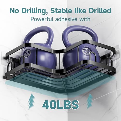 Veken Large Capacity Corner Shower Caddy 6-Pack, Advanced Rustproof Design