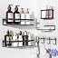 Epicano Shower Caddy Hanging,Large Capacity Shower Organizer,Black