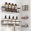 5 Pack Adhesive Bathroom Holders & Dispensers for Kids & Adults, Black