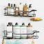 OMAIRA 3-Pack Shower Caddy with Soap Holder, Adhesive Rustproof No-drill Strudy Loading Inside Shower Organizer Shelves Rack Storage Bathroom Organization for Smooth Wall Glass Tile, Black (X-Large)