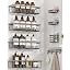 8 Pack Adhesive Bathroom Holders & Dispensers for Kids & Adults, Black