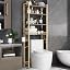 Kalrin Over-The-Toilet Storage Rack, 4-Tier Bathroom Organizer Shelf Over Toilet with Adjustable Shelf and Basket, Freestanding Space Saver Bathroom Shelves Above Toilet for Room (Vintage Brown)