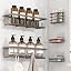 5 Pack Adhesive Bathroom Holders & Dispensers for Kids & Adults, Black