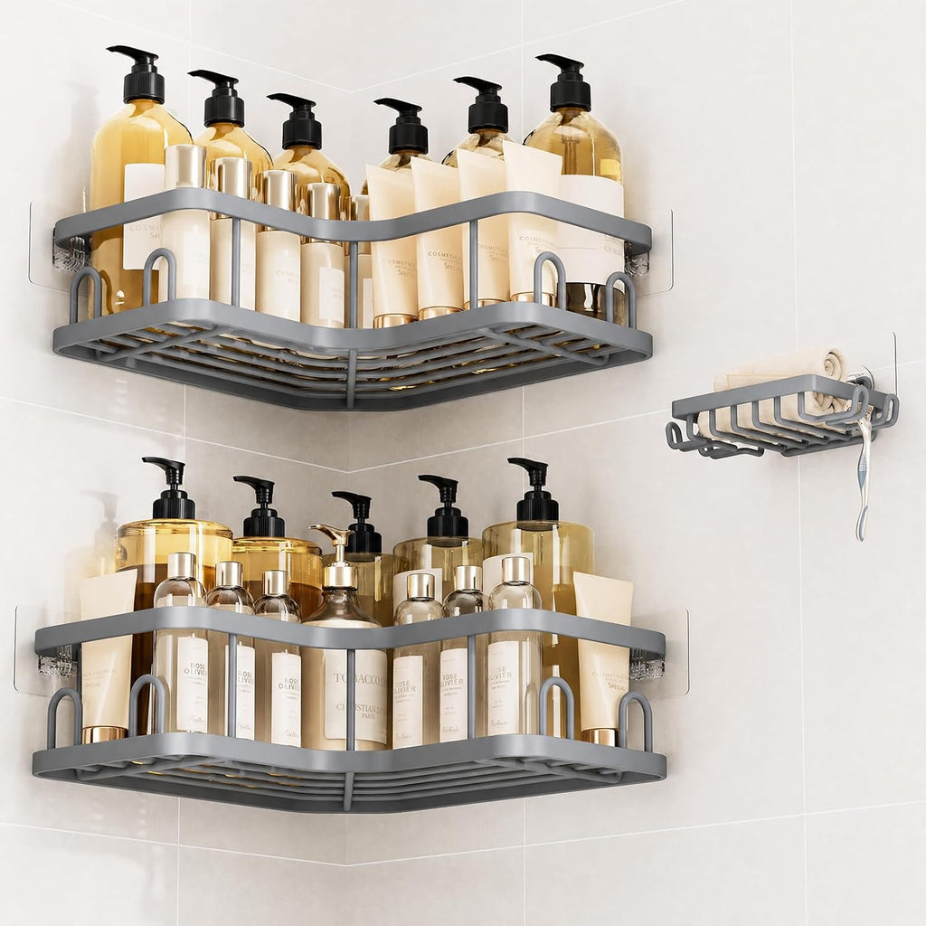 Veken Large Capacity Corner Shower Caddy 6-Pack, Advanced Rustproof Design