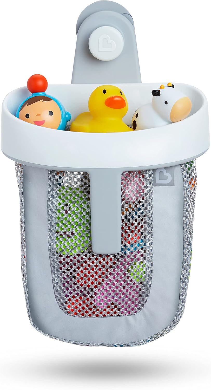 Munchkin Super Scoop Hanging Bath Toy Organizer, Grey